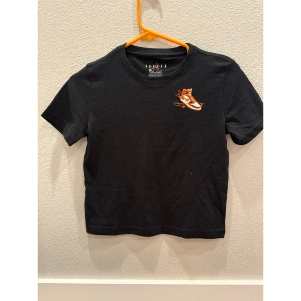 Jordan Boys Black Air Jordan Has Landed Graphic T-Shirt Size 7